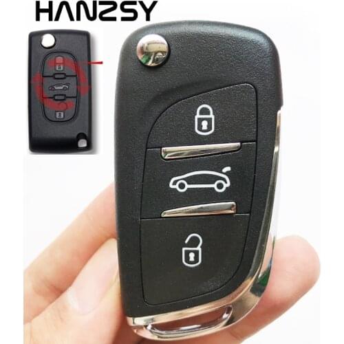 2/3 Buttons CE0536 Remote Key Case shell For Peugeot 207 307 407 408 308 607 306 Car Filp Folding Key Fob Cover HU83 Blade