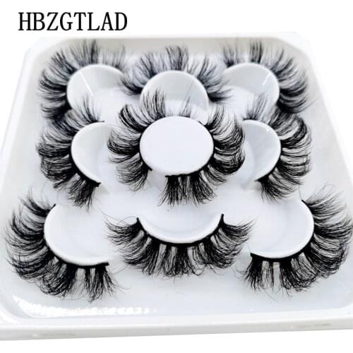 2/5 Pairs Eyelashs Natural long 3D Real Mink Eyelashes Thick HandMade Full Strip Lashes Volume Soft Mink Lashes False Eyelashe