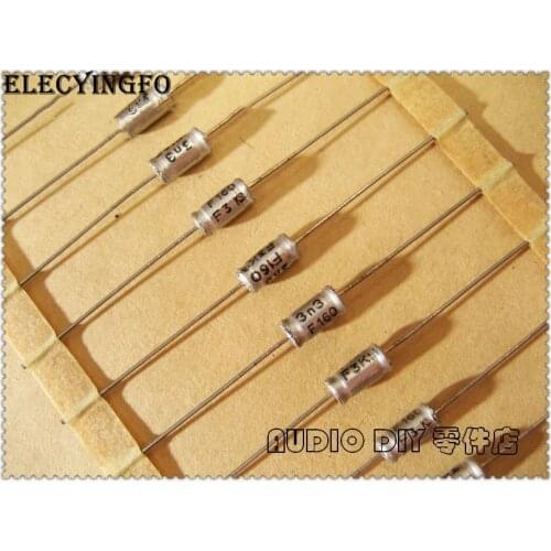 20pcs/100pcs KS429 3300pF 160V 160V3300pF 1% axial tin film capacitor 3.3nF 160V3.3nF 332 160V332