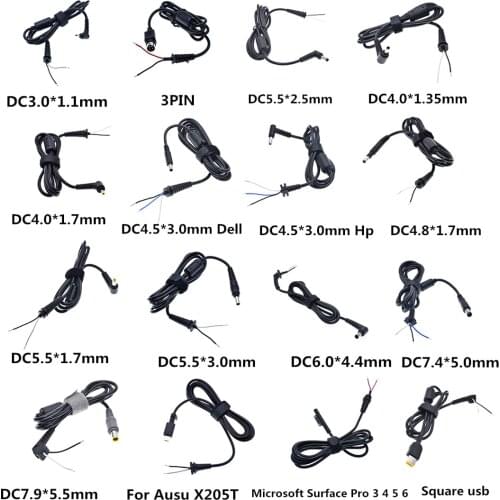 1.2m DC Plug Charger Adapter Cable Cord Power Supply For HP Dell Sony Toshiba Asus Acer Lenovo