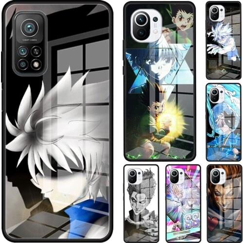 Anime Hunter x Hunter Tempered Glass Phone Case For Xiaomi Mi 11 Ultra Poco X3 NFC 10T Pro Note 10 Lite 5G 9T M2 F2 11i Cover
