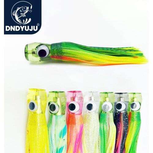DNDYUJU Drag Fishing Bait Feather Skirt Sea Trolling Squid Skirts Soft Octopus Lures Sea Fishing Tackle Bionic Squid Octopus