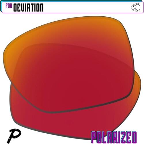 EZReplace Polarized Replacement Lenses for - Oakley Deviation Sunglasses - Red P