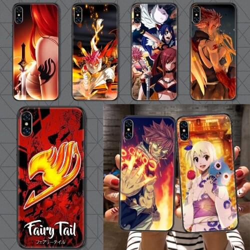 Fairy Tail Anime Phone Case Cover Hull For iphone 5 5s se 2 6 6s 7 8 12 mini plus X XS XR 11 PRO MAX black art shell luxury