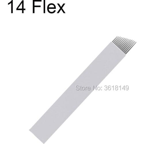 Agulhas Lamina Para Tebori 14 Flex Microblading Needles Pins Tattoo Needle for Manual Embroidery Eyebrow Pen Pernement Makeup