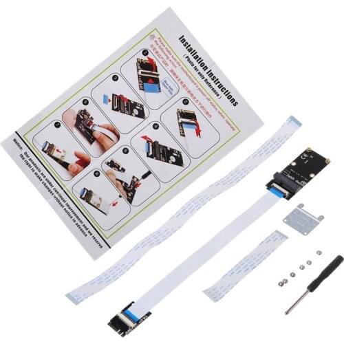 M.2 (NGFF) Key A/E/A+E to Mini PCI-E Adapter with FFC Cable for PC Computer