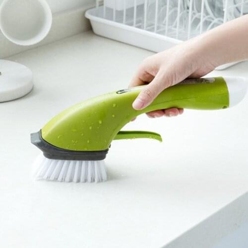 Multifunction Cleaning Brush Kitchen Bathroom Long Handle Dishwashing Brush Automatic Liquid Dispenser Kitchen Tools