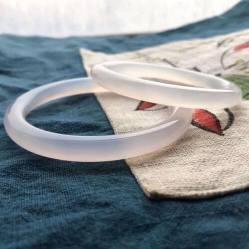 Fashion Hand-carved Jade Bangle Lady Jewelry Natural Jadeite Bracelet for Men Women Charm Accessories Round Bangle