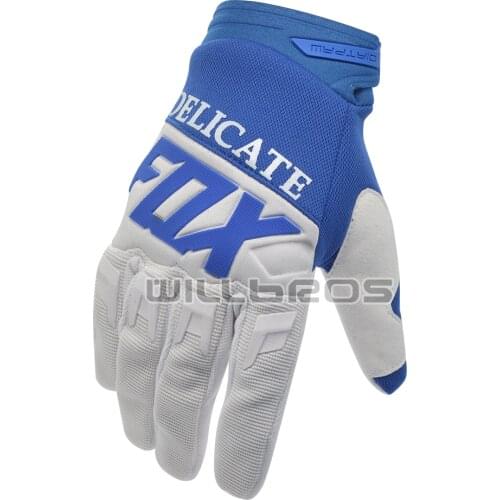 Hot Sales Motocross Gloves Motor Offroad Guantes Enduro ATV UTV Bike Cycling Motorbike Blue White Luvas Mens