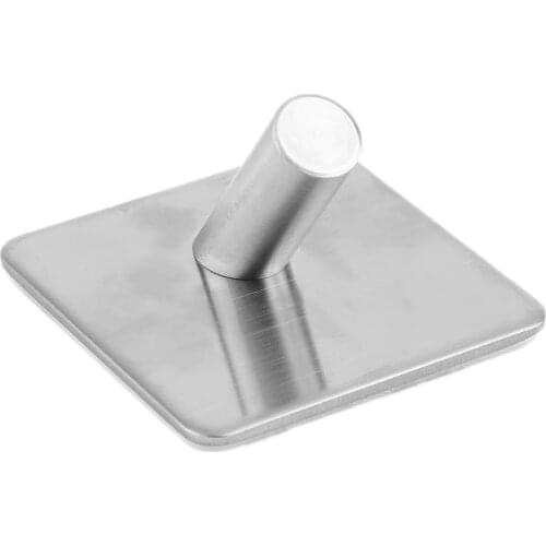 New 304 Stainless Steel Self Adhesive Hook Hat Key Rack Bathroom Kitchen Towel Hanger Wall Mount Stick On Sticky Hanger