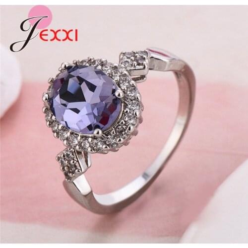 Fine Jewelry Wedding Ring Cubic Zircon Female Women Delicated Engagement Rings 925 Sterling Silver Jewelry Gift
