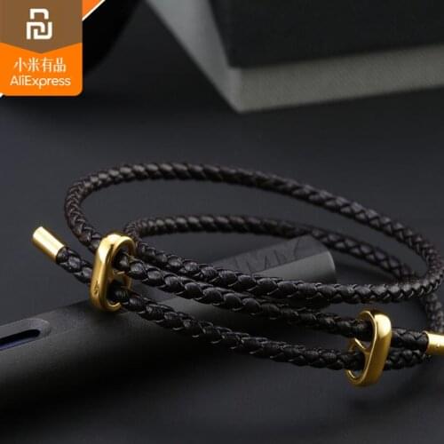 Original youpin mijia LUCKYME wild leather leather rope pull bracelet 25cm 44cm men and women bracelet high quality