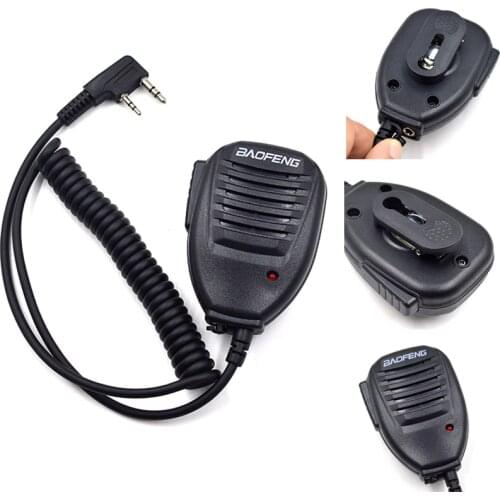 2pcs Original Portable Radio Microphone Speaker Mic PTT for Walkie Talkie Baofeng UV-5R Plus BF-888S UV B6 UV-B5 UV-82 GT-3 TP