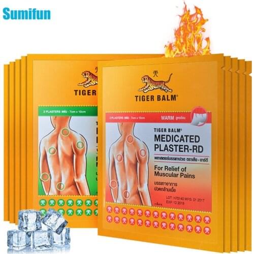 20PCS Green/Red Thailand Tiger Balm Capsicum And Cool Medical Plaster Rheumatism Arthritis Pain Relief Patch Medical Plaster