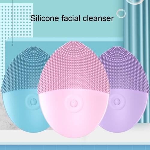 Professional Ultrasonic Vibration Battery Facial Cleansing Face Washing Brush Skin Blackhead Remover Pore Cleaner Face Massage