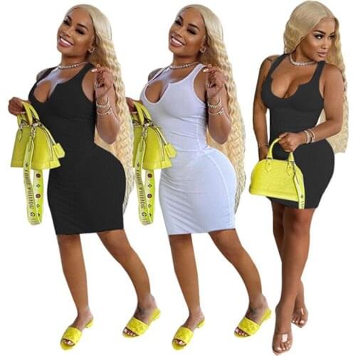 Simple Pure Color O Neck Skinny Mini Dress Sexy Tight Club Party Lady Fashion Sheath Dress High Street Dress