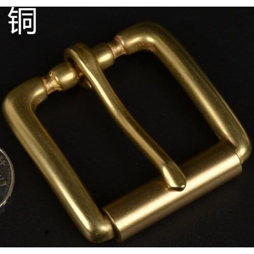 DIY leather craft solid brass belt pin buckle with roller 3pcs/lot