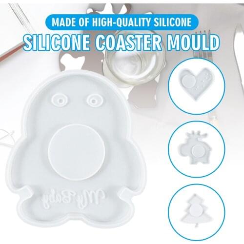 Silicone Coaster Mould Candle Holder Mold Coasters Epoxy Resin Casting Molds Craft DIY Cup Mat Tray Tool Home Decoration