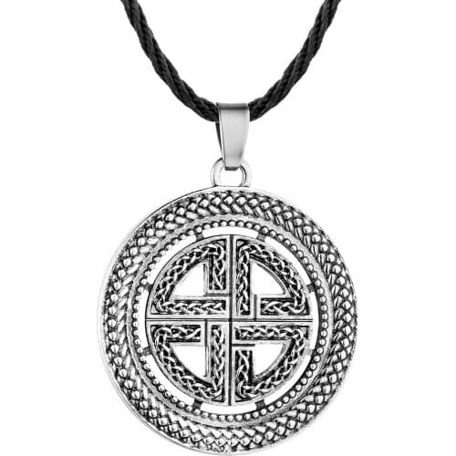 Slavic Design Imitation metal Choker Necklace Female Male Cross Pendant Necklaces for Women Fashion Jewelry