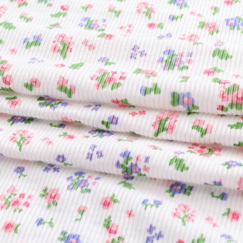 Thin Cotton Spandex Rib Fabric Stretchy Jersey Fabric For Sewing Summer T-Shirt And Tops YHA0275