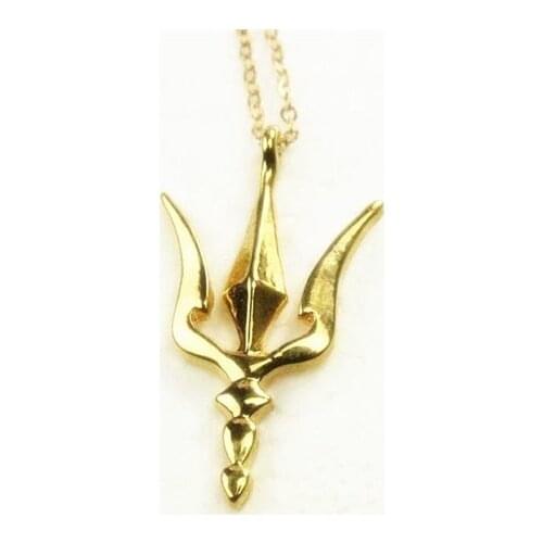 Ukraine Symbol Trident Necklace Neptune Greek Spear Olympians Trident Anchor Poseidons weapon pendant Necklace jewelry