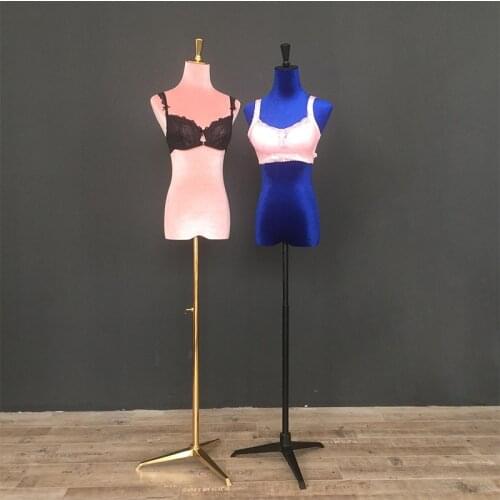 Velvet Model Props Female Dressmker Mannequin Window Display Rack Wedding Dress Underwear Show