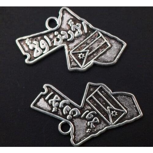 WKOUD 10pcs Silver Color Creative Metal Geometric Figure Charm Fashion Necklace Bracelet DIY Metal Jewelry Alloy Pendant A1274