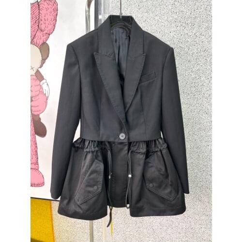 High 2021AW Autumn Quality Women Patchwork Jacket Coat For Female Luxury Overcoat Gdnz 6.07