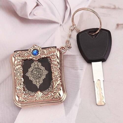 1PC Vintage Mini Ark Quran Book Koran Pendant Muslimes Keychain Bag Purse Car Decor