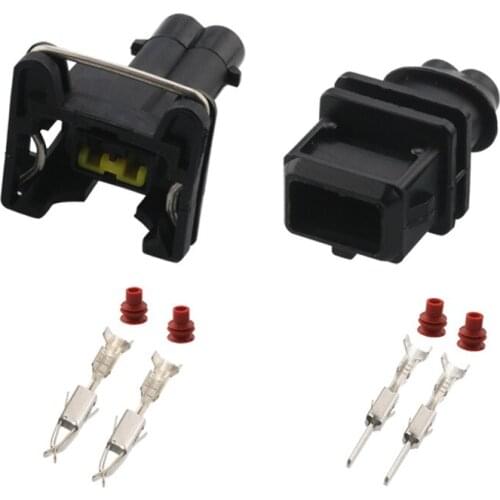 2Pin Male and Female Car Fuel injector connector sensor plug with Terminals