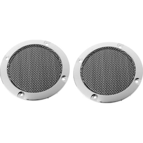 2 Pcs 3" inch Black Audio Speaker Cover Decorative Circle Metal Mesh Grille