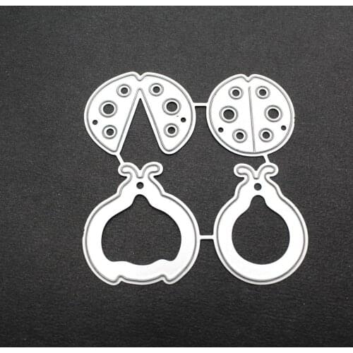 2pcs Seven Star Ladybug Metal Cutting Dies Stencils DIY Scrapbooking Album Decorative Embossing DIY Paper Cards Making
