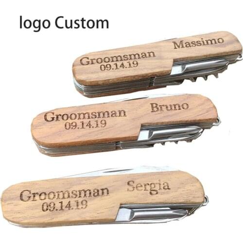 Wedding Groomsmen gift for men Hunting Outdoor Camping Survival Folding Army Pocket Kitchen Tool Engraved Multi-tool Knives