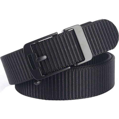3.5cm New Unisex Belts Weave Thicken Nylon Men Belts casual Men and Women Alloy Automatic buckle Belts
