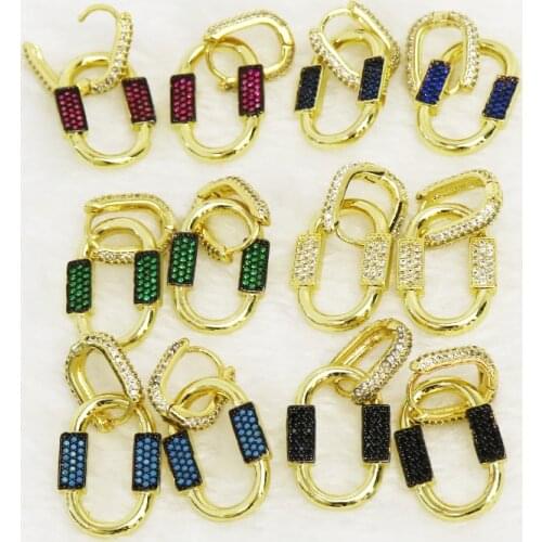 5Pairs Round Earrings Drop earrings Zircon Round earrings Accessories Dangle earrings Gift for women jewelry 51573