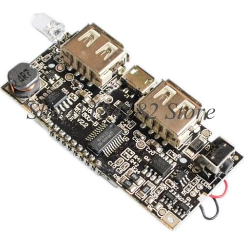 5PCS Dual USB 18650 Battery Charger PCB Power Module 5V 1A 2.1A Mobile Power Bank Accessories for Phone DIY LED LCD Module Board