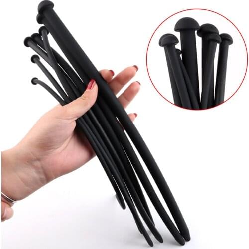 7Ppcs/Set Urethral Sounding Dilators Soft Silicone Urethra Catheter Sex Toys for Men Smooth Penis Plugs Masturbator Urethral Rod