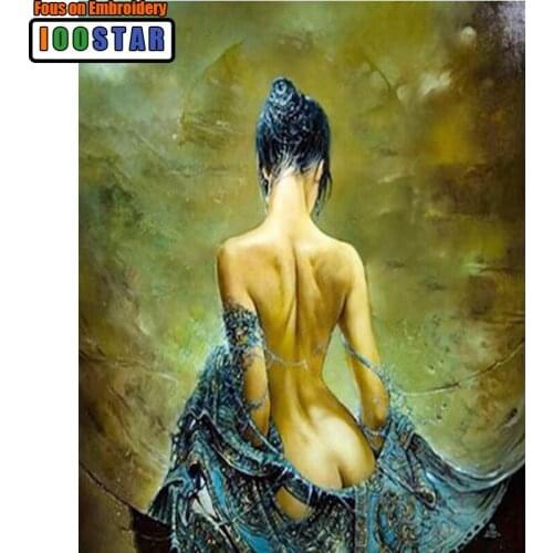 DIY 5D FULL Diamonds Embroidery The back of a beautiful woman round drill Diamond Painting Cross Stitch Kits Diamond Mosaic