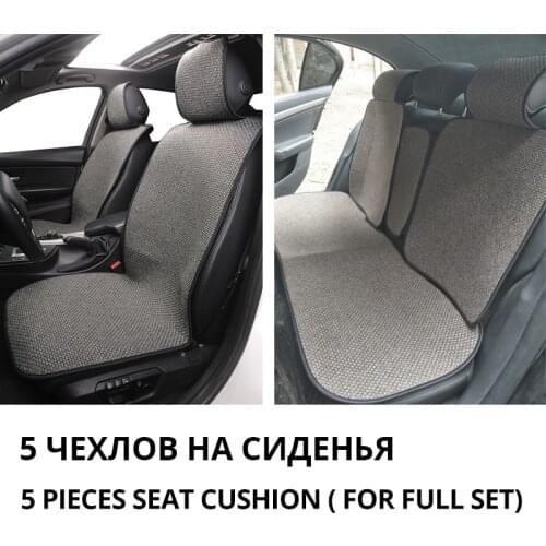 Car Seat Covers Front/Rear/ Full Set Choose Car Seat Cushion Linen Fabric Seat Pad Protector Car Accessories Anti-slip Interior