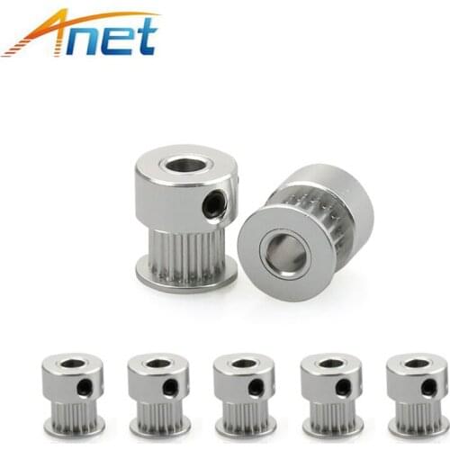 3D Printer Parts GT2 20tooth Timing Pulley Wheel Gear Double Round-Headed Synchronous 20 teeth For Belt 2GT Screw Aluminum Part