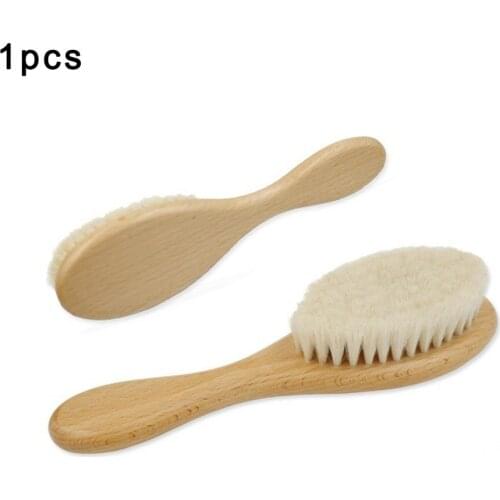 Babies Shampoo Brush Bathing Brush Wooden Handle Babies Hairbrush Head Massager For Newborn Babies Girls Boys