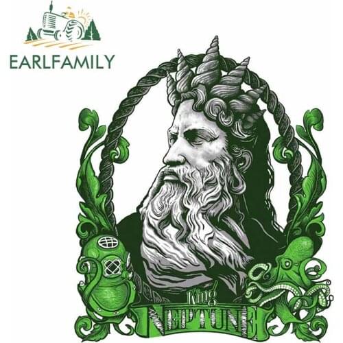 EARLFAMILY 13cm x 11cm for Neptune German Myth Anime Car Stickers Laptop Refrigerator Decal Waterproof Scratch-Proof Decoration