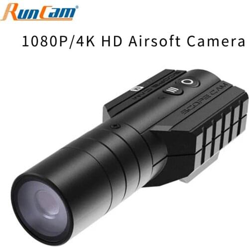 RunCam Scope Cam Lite 4K 40mm Lens HD Airsoft Camera Action Video Camera Built-in WiFi iOS/Android APP Replaceable Battery