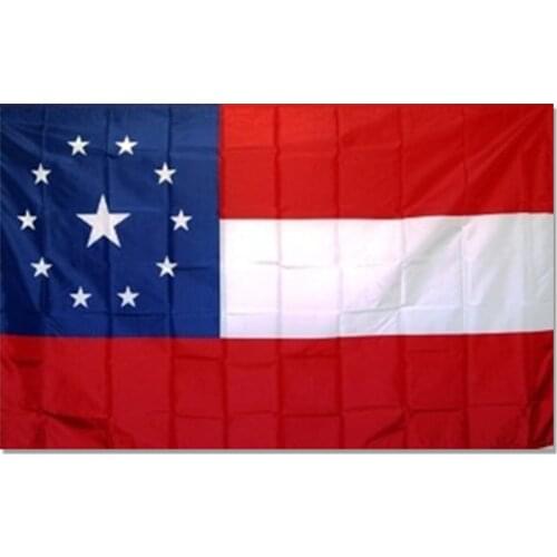 CSA Southern States Stars and Bars 11 First Flag 3x5FT banner 100D 150X90CM Polyester brass grommets custom flag