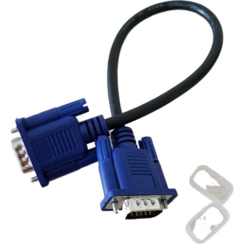 3+5 VGA Cable Monitor 15Pin Male to Male Video Short Cable Cord Blue 30cm