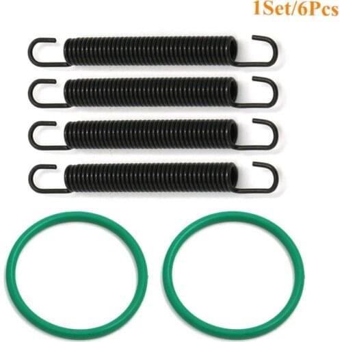 Pack of 6 ATV Exhaust Pipe Springs Hooks O Ring Gasket sealing Kit For Yamaha YFZ350 Banshee 350 YFZ 350 1987 - 2006 2005 2004