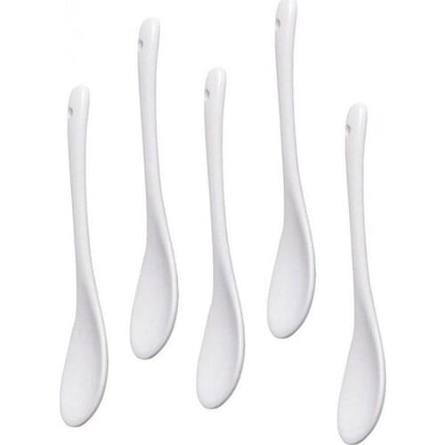 LBER Set of 5 Ceramic Spoon Teaspoon Spoon Jam Honey