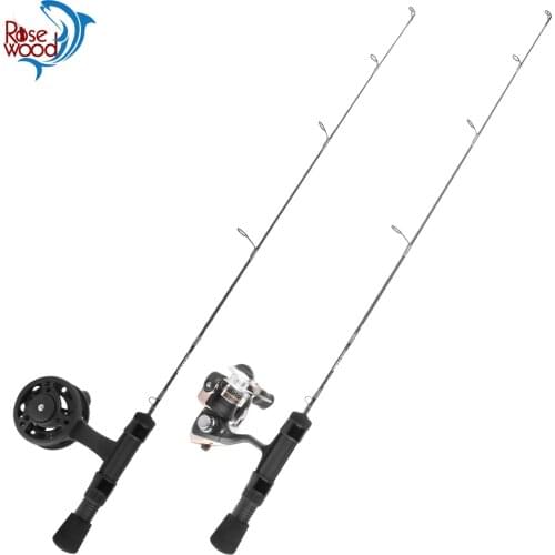 NEW RoseWood Mini Ice Winter Fishing Rod Combo Outdoor Sport Pole 24UL 25L 26ML With Spinning Fly Ice Reel