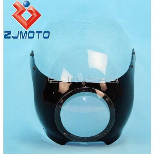 5-3/4" Headlight Fairing Motorcycle Motorbike Front Fairing For Harley Cafe Racer Sportster Dyna W/39mm Forks FX/XL