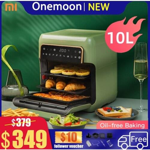 Onemoon OA9 Air Fryer White 10L large high-capacity Cooker non-stick cookware Electric digital oven